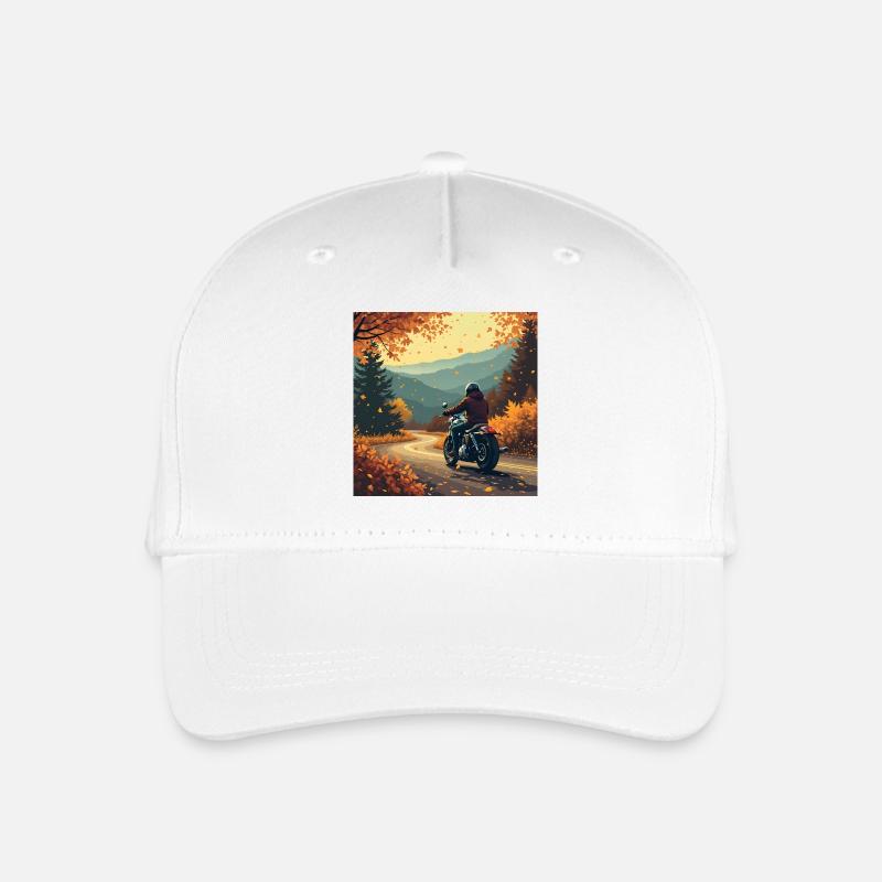 Ride into Autumn - Organic Kids’ Baseball Cap - white