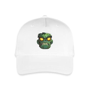 Scary zombie head - Organic Kids’ Baseball Cap - white - Front