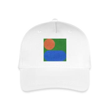 Cercle orange et rectangle bleu - Casquette de baseball bio Enfant - blanc - Devant