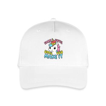 Cute Kawaii Unicorn – Fake It Until You Make It - Casquette de baseball bio Enfant - blanc - Devant