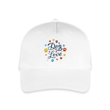 Dog Love Script - Organic Kids’ Baseball Cap - white - Front