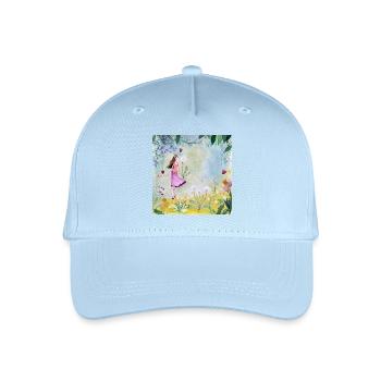 Elf in the kingdom of flowers - Organic Kids’ Baseball Cap - light blue - Front