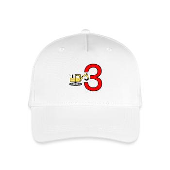 Excavator - Organic Kids’ Baseball Cap - white - Front