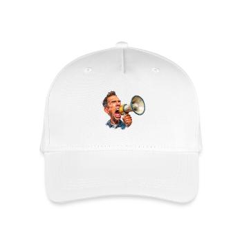 Megaphone outburst from the referee or market crier - Organic Kids’ Baseball Cap - white - Front