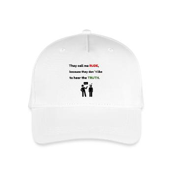 Rude? Just Honest – Funny Truth Quote T-Shirt - Organic Kids’ Baseball Cap - white - Front