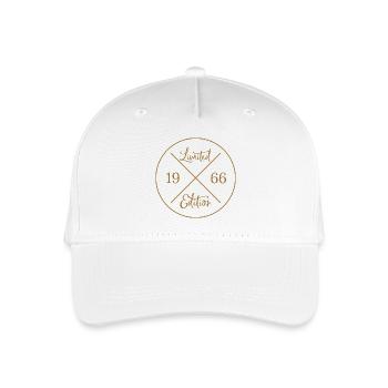 Geschenk 60. Geburtstag - Limited Edition 1966 - Kinder Bio Basecap - Weiß - Vorne
