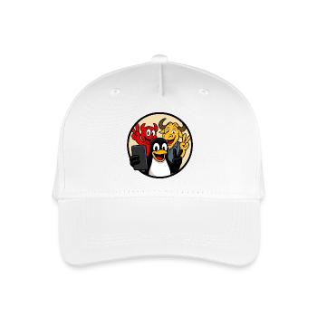 Smoking, Beastie & GNU Selfie - Kinder Bio Basecap - Weiß - Vorne