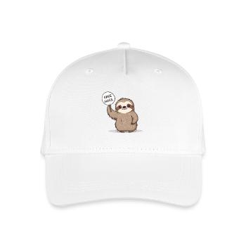 Cute Sloth with Free Hugs Sign - Organic Kids’ Baseball Cap - white - Front