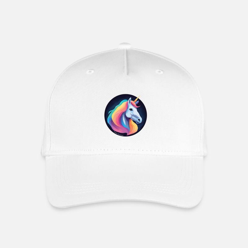 Rainbow Unicorn - Organic Kids’ Baseball Cap - white