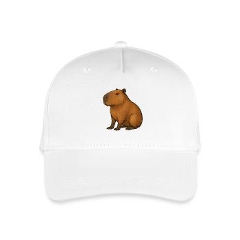 Warmes Kapibara-Porträt - Kinder Bio Basecap - Weiß - Vorne
