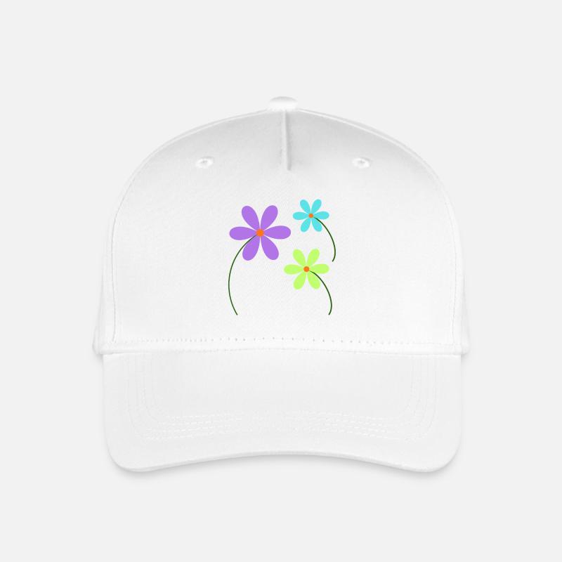 Bunte Wildblumen - Kinder Bio Basecap - Weiß