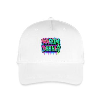 Warum DNNN? Neon Graffiti - Kinder Bio Basecap - Weiß - Vorne