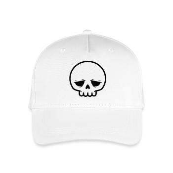 Sad Skull | Emo & Goth Design - Organic Kids’ Baseball Cap - white - Front