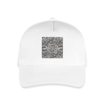 Grey-organic texture - Organic Kids’ Baseball Cap - white - Front
