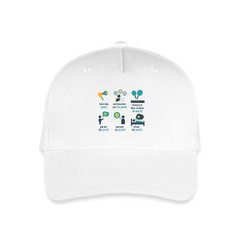 Playful Graphic Padel - Organic Kids’ Baseball Cap - white - Front