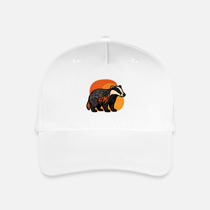 Blaireau au coucher du soleil - Casquette de baseball bio Enfant - blanc