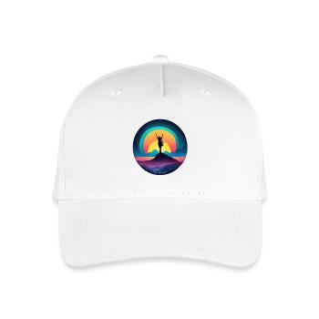 Gelassenheit bei Sonnenaufgang - Kinder Bio Basecap - Weiß - Vorne