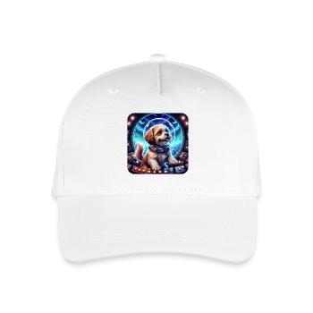 Cosmic Pup in Space Capsule - Organic Kids’ Baseball Cap - white - Front