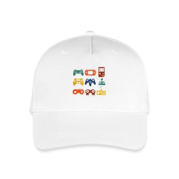 Retro Game Console - Organic Kids’ Baseball Cap - white - Front
