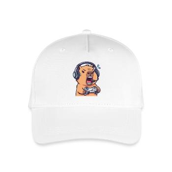 Capybara Gamer Edgy - Video Game Humor T-Shirt - Organic Kids’ Baseball Cap - white - Front
