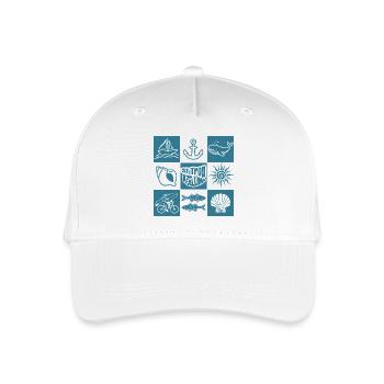 Calls of the Ocean Nautical Patterns - Organic Kids’ Baseball Cap - white - Front