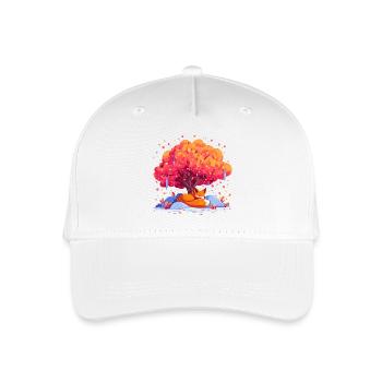 Fuchs unter Herbstbaum - Kinder Bio Basecap - Weiß - Vorne