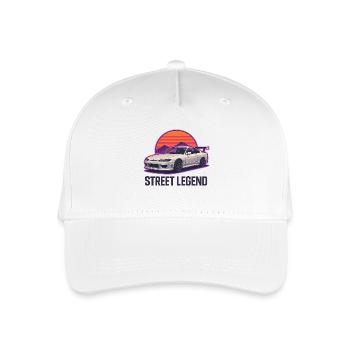 Straßenlegende Sunset Drift - Kinder Bio Basecap - Weiß - Vorne