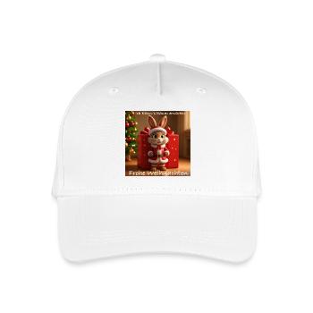 Lapin de Noël en costume de Père Noël - Casquette de baseball bio Enfant - blanc - Devant