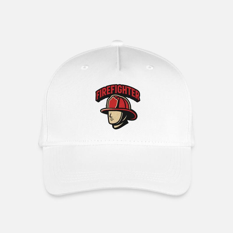 Firefighter Hero Retro - Organic Kids’ Baseball Cap - white