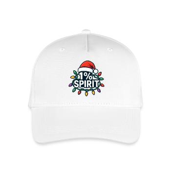 1 Prozent Geist Lustiges Weihnachten Subtil Bah Hu - Kinder Bio Basecap - Weiß - Vorne