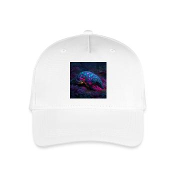 Cyberpunk Schuppentier Jungle Sci-Fi Art Neon  - Kinder Bio Basecap - Weiß - Vorne