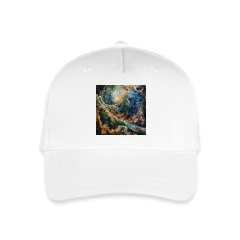 Kosmischer Wirbelgalaxie - Kinder Bio Basecap - Weiß - Vorne