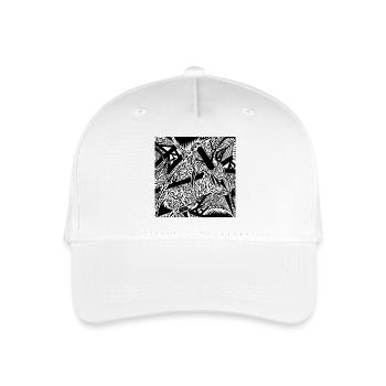 Black and White Abstract Design No. 4 - Organic Kids’ Baseball Cap - white - Front