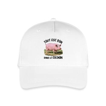 Everything is good in the Pig! - Organic Kids’ Baseball Cap - white - Front