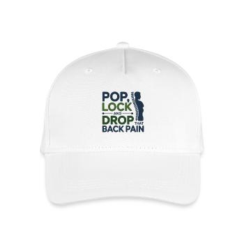 Chiropractor Pop Lock Drop Back Pain Professional  - Organic Kids’ Baseball Cap - white - Front