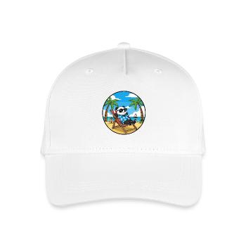 Coole Panda Beach Vacation Summer Vibes - Kinder Bio Basecap - Weiß - Vorne