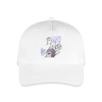 Abstrakte Silhouette mit Pastellformen - Kinder Bio Basecap - Weiß - Vorne