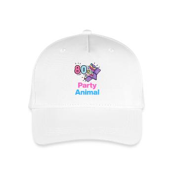 80s Party, Animal – Neon Wild! - Organic Kids’ Baseball Cap - white - Front