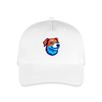 Happy Dog Esports Maskottchen-Logo - Kinder Bio Basecap - Weiß - Vorne