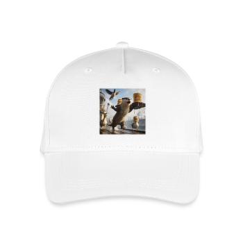 Funny Otter Pancake Chaos Harbor Design - Organic Kids’ Baseball Cap - white - Front