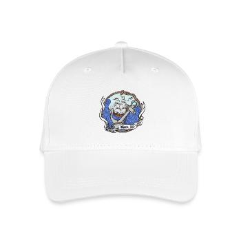 Captain's anchor on stormy seas - Organic Kids’ Baseball Cap - white - Front