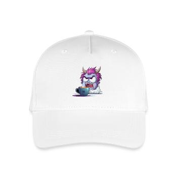 Kaffeewütender Monster - Kinder Bio Basecap - Weiß - Vorne
