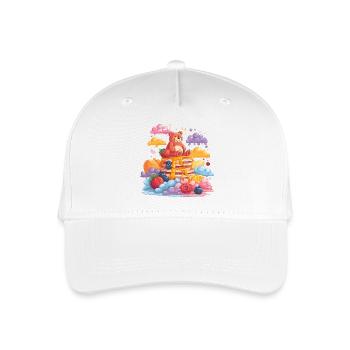 Ours en peaux sur des pancakes - Casquette de baseball bio Enfant - blanc - Devant
