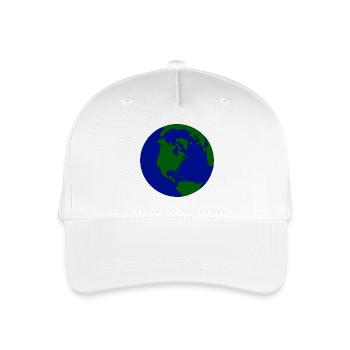 Globule minimal : Terre en bleu-vert - Casquette de baseball bio Enfant - blanc - Devant