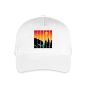 BEAR WILDLIFE SUNSET NATURE - Organic Kids’ Baseball Cap - white - Front
