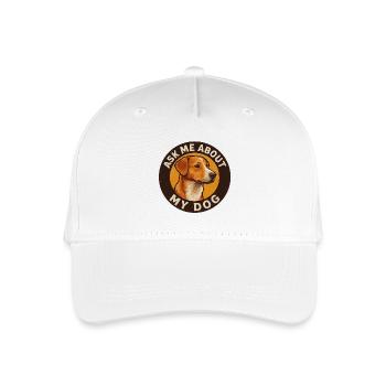 Ask_me_about_my_Dog_Design_ - Casquette de baseball bio Enfant - blanc - Devant