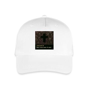 Cross in Dark Void - Organic Kids’ Baseball Cap - white - Front