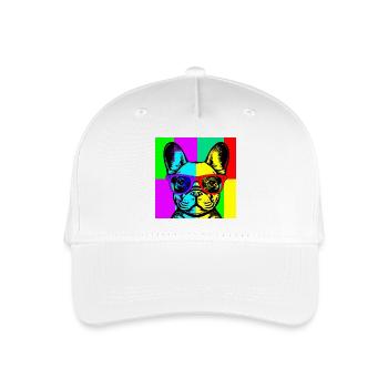 Pop Art Pup  - Organic Kids’ Baseball Cap - white - Front
