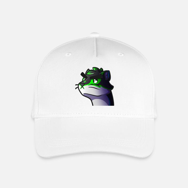 Wolf-Neon-Grafik - Kinder Bio Basecap - Weiß