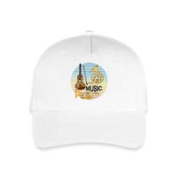 Musikinstrumente - Kinder Bio Basecap - Weiß - Vorne